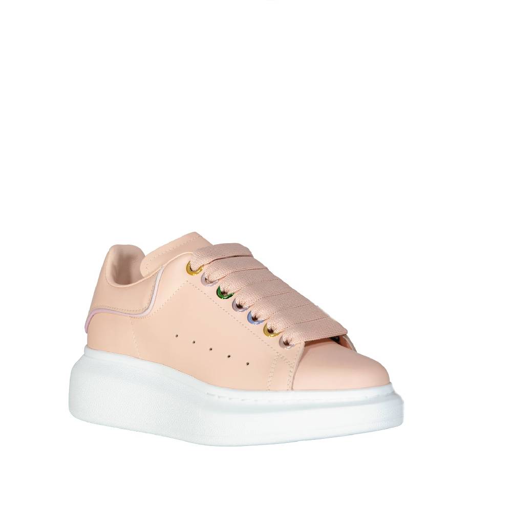 ALEXANDER MCQUEEN  Sneakers Oversize in Pelle Rosa Alexander McQueen Convenienza