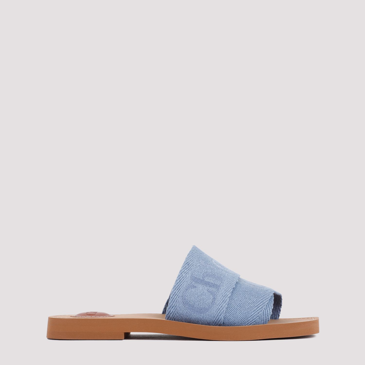 CHLOÉ  Stivaletti Bassi Chloé in Lino Blu Woody Vendita Calda
