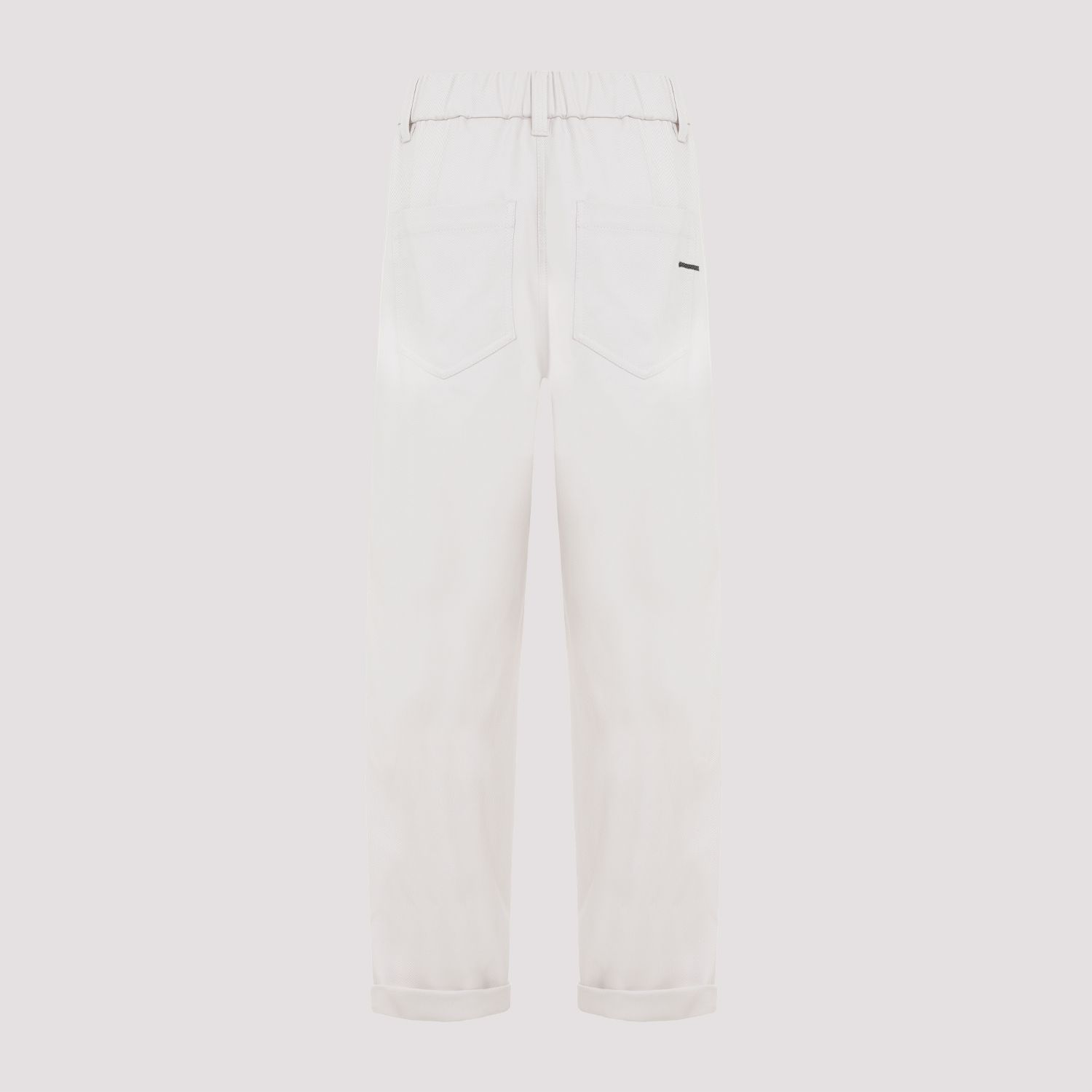 BRUNELLO CUCINELLI  Pantaloni in Cotone Elasticizzato Brunello Cucinelli - Color Carne Moda