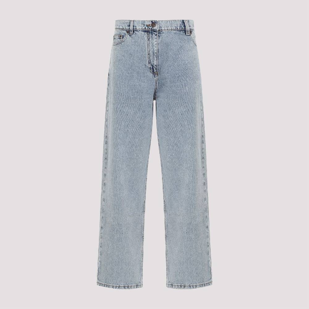MAGDA BUTRYM  Jeans Larghi in Cotone Blu Magda Butrym a Vita Alta 2025