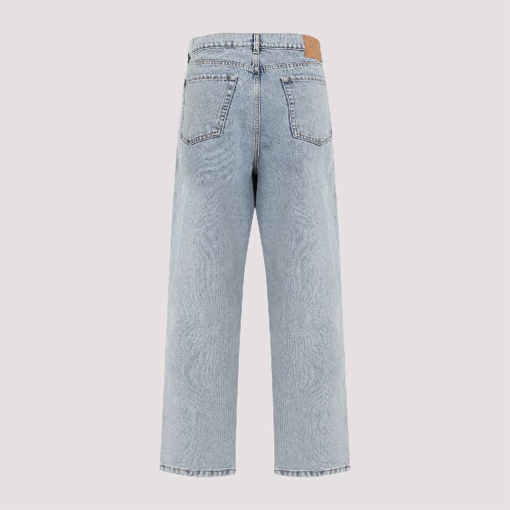 MAGDA BUTRYM  Jeans Larghi in Cotone Blu Magda Butrym a Vita Alta 2025