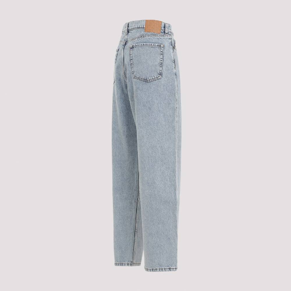 MAGDA BUTRYM  Jeans Larghi in Cotone Blu Magda Butrym a Vita Alta 2025