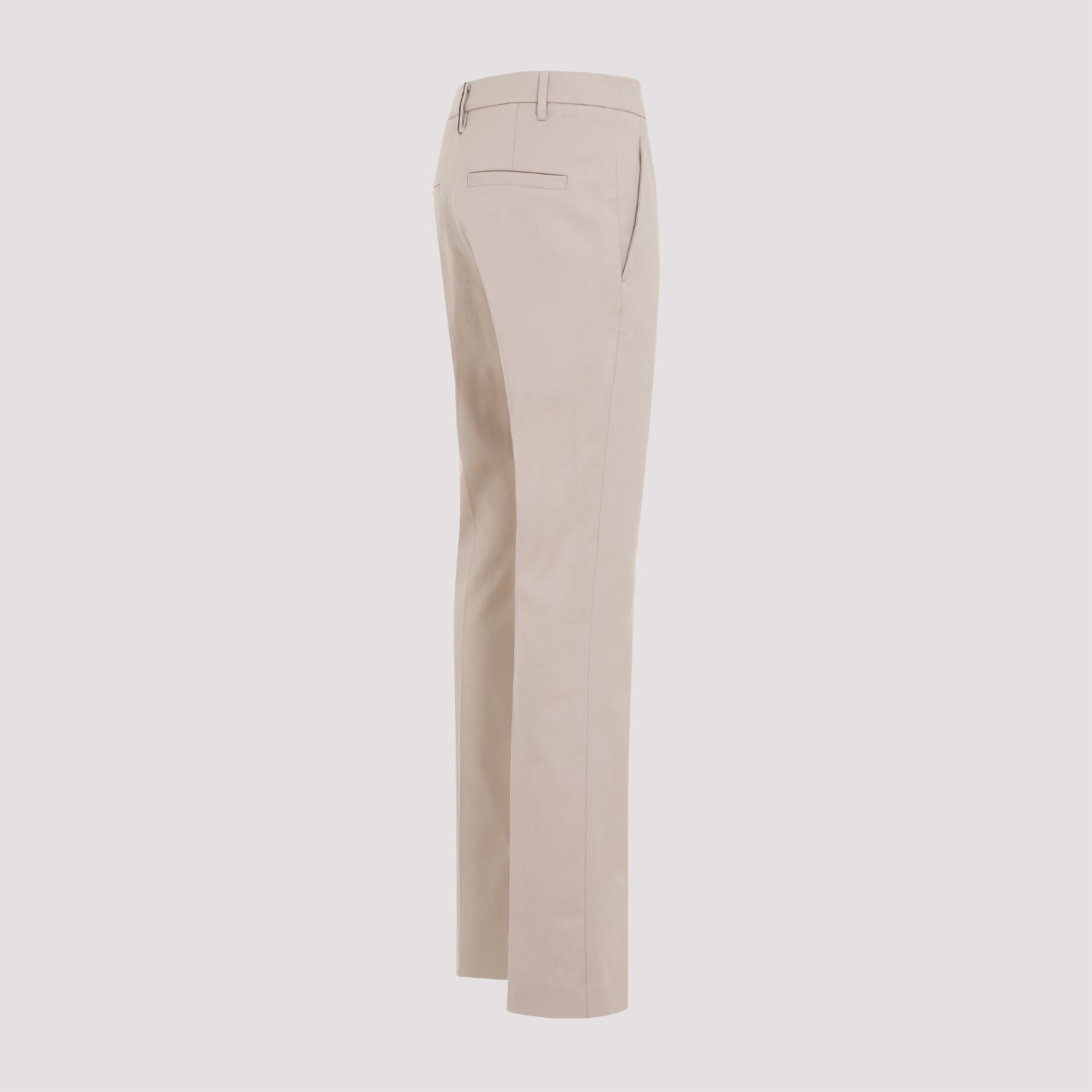 BRUNELLO CUCINELLI  Pantaloni in Cotone Sabbia con Dettaglio Monili Brunello Cucinelli 2025