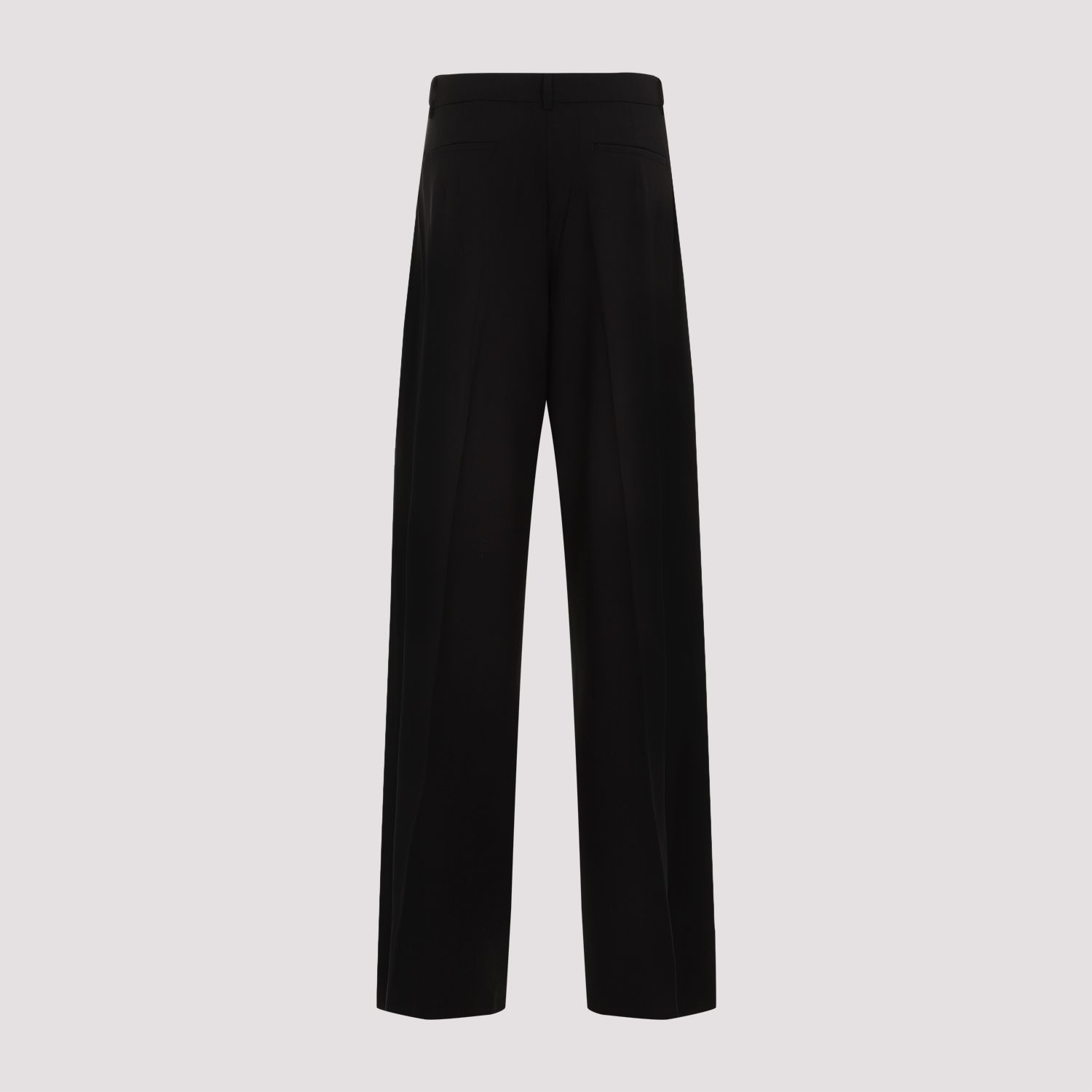 SPORTMAX  Pantaloni Sportmax Ampia Gamba Lana Vergine Nero Qualità