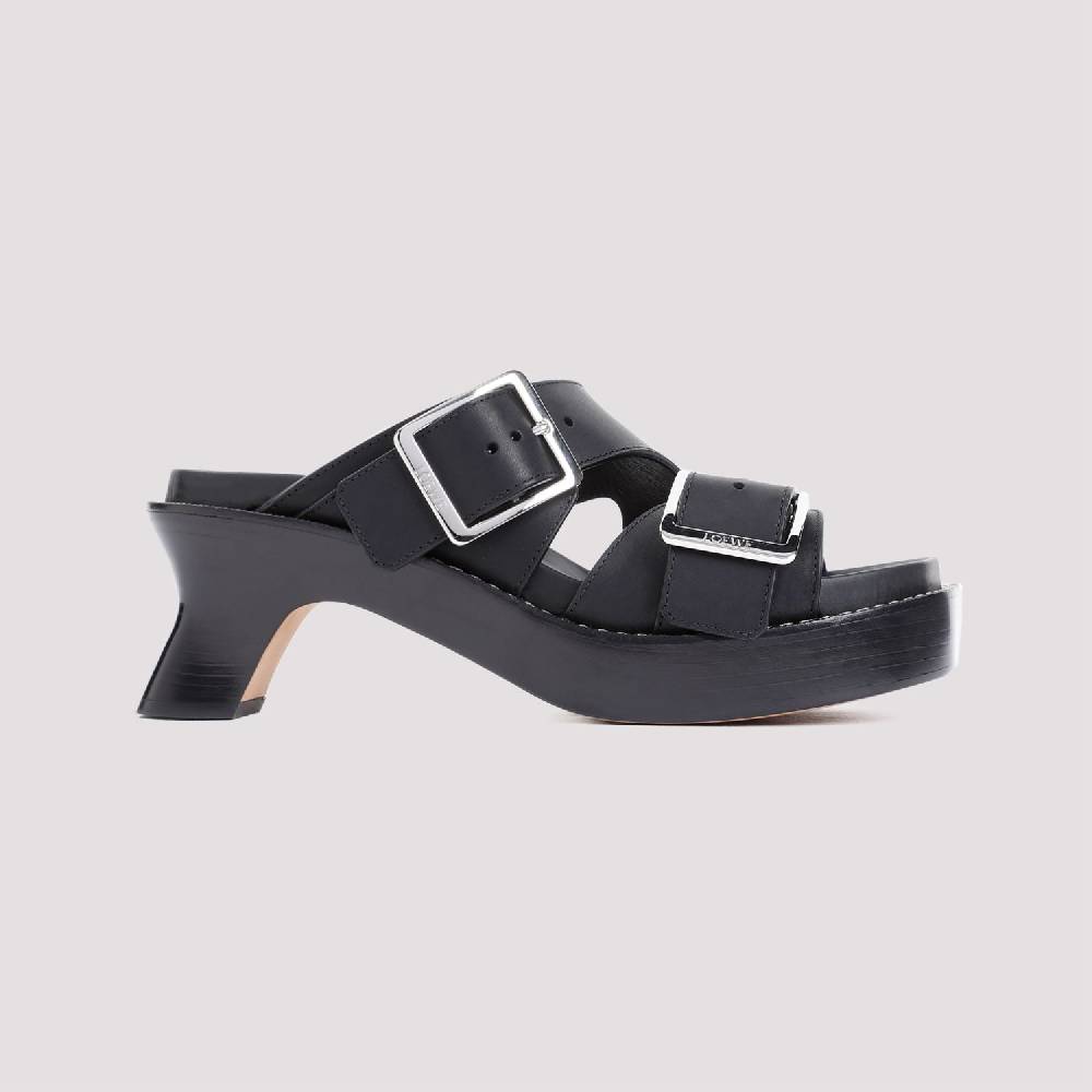 LOEWE  Stivaletti LOEWE in Pelle Nera con Tacco 7cm Vendita