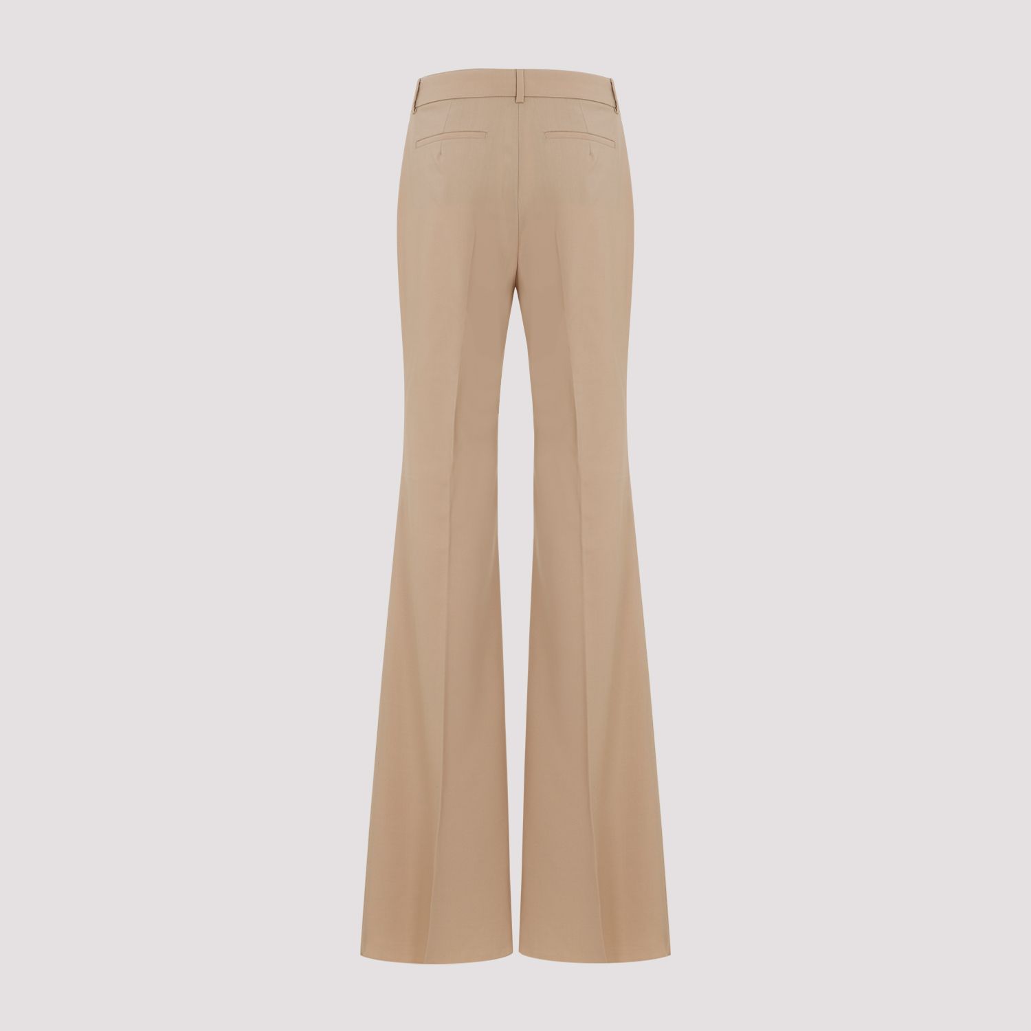SPORTMAX  Pantaloni Svasati in Lana Vergine Beige Sportmax da Donna Spedizione Gratuita