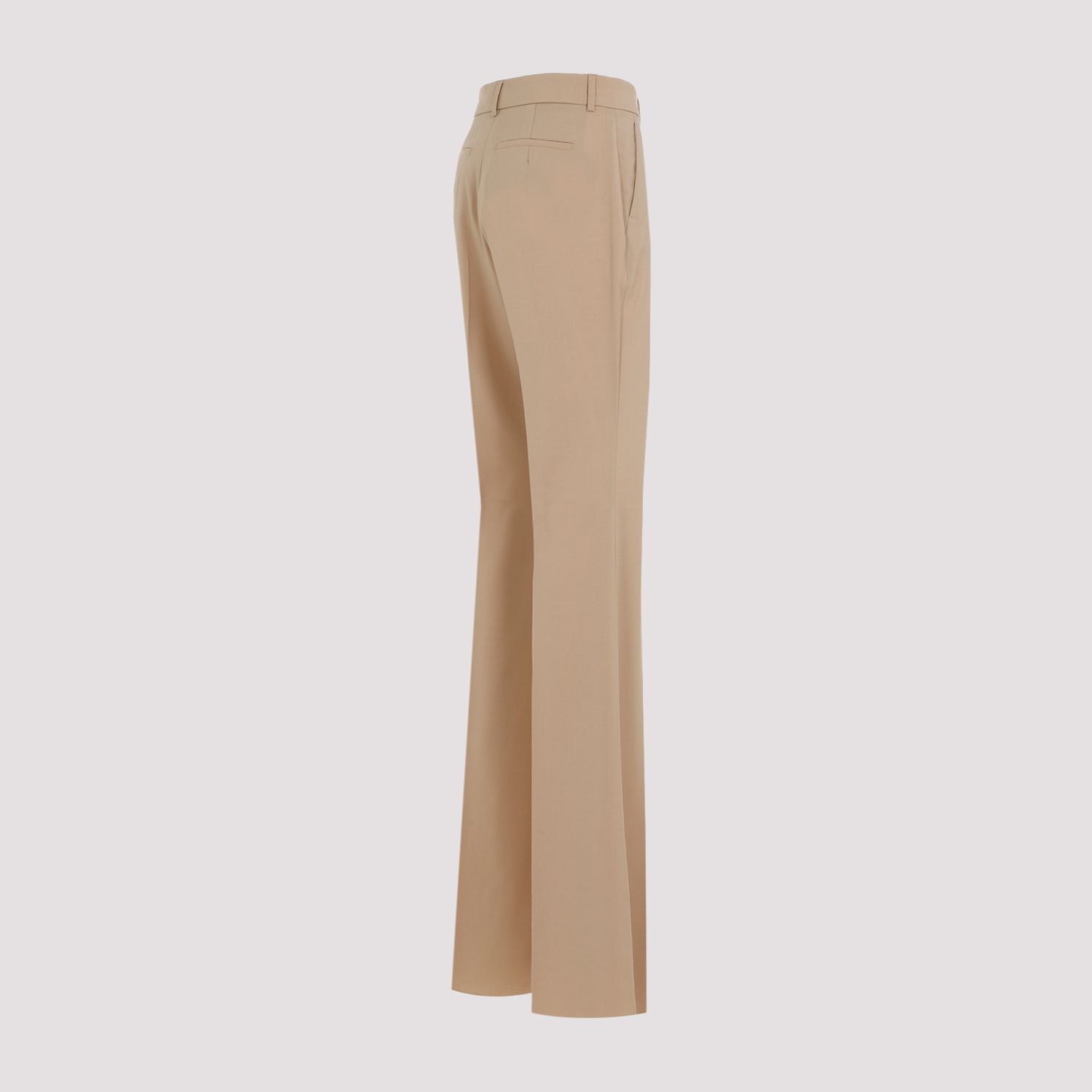 SPORTMAX  Pantaloni Svasati in Lana Vergine Beige Sportmax da Donna Spedizione Gratuita