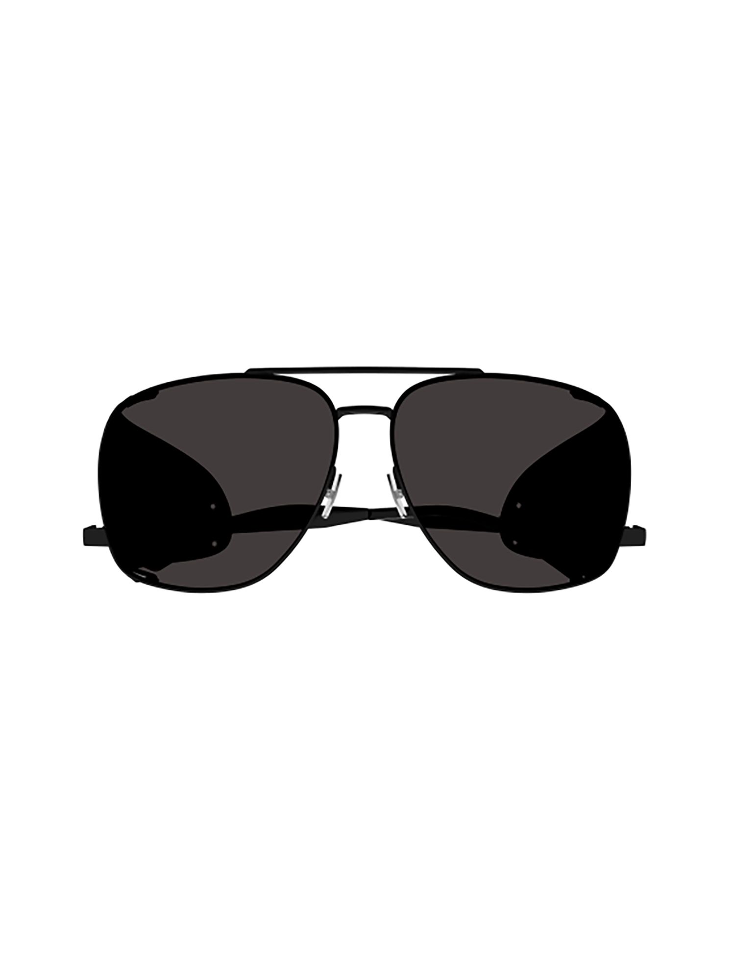 SAINT LAURENT  Occhiali da Sole Neri SAINT LAURENT SL 653 con Spoiler in Pelle per Donna