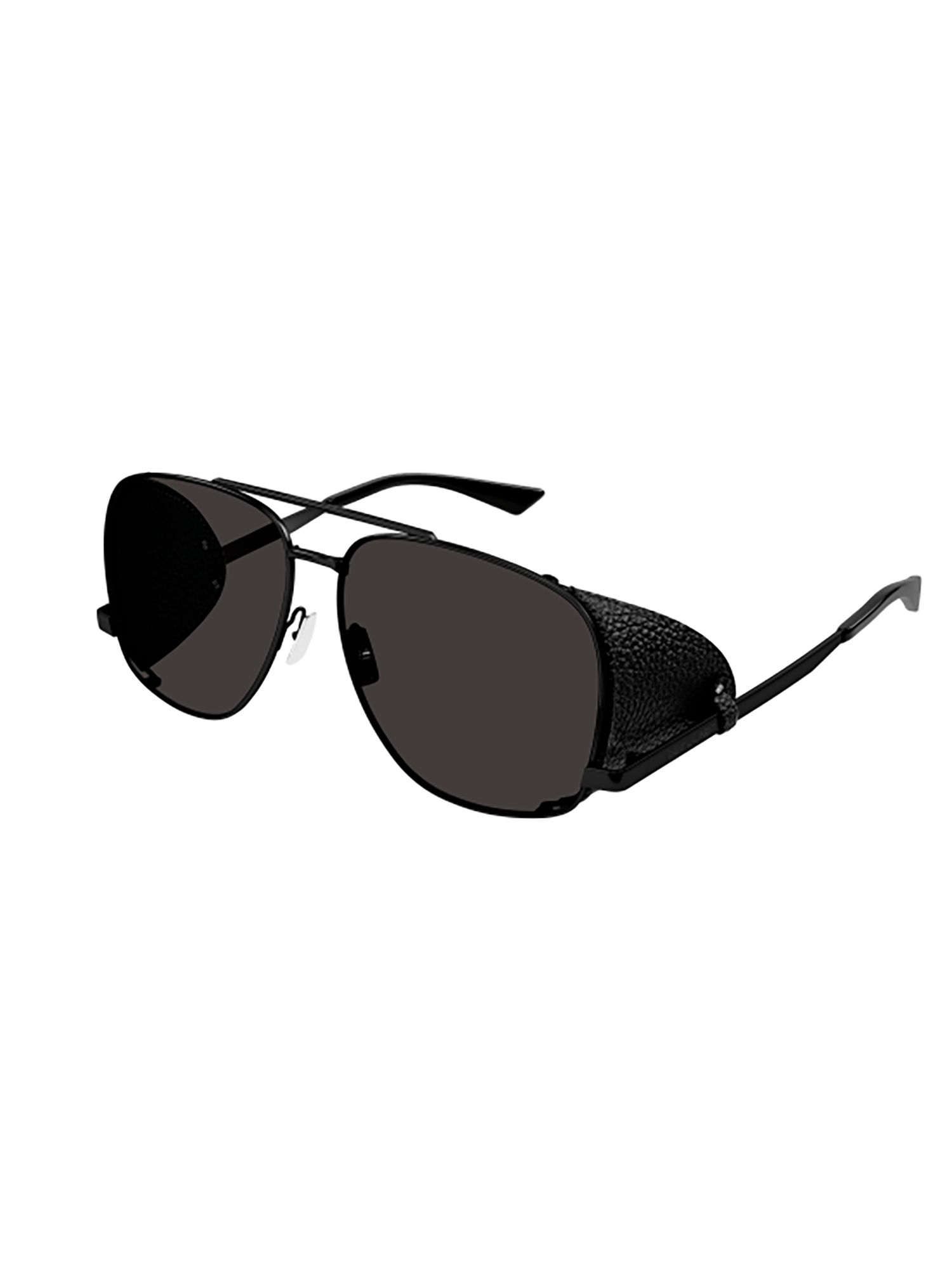 SAINT LAURENT  Occhiali da Sole Neri SAINT LAURENT SL 653 con Spoiler in Pelle per Donna Shopping Online