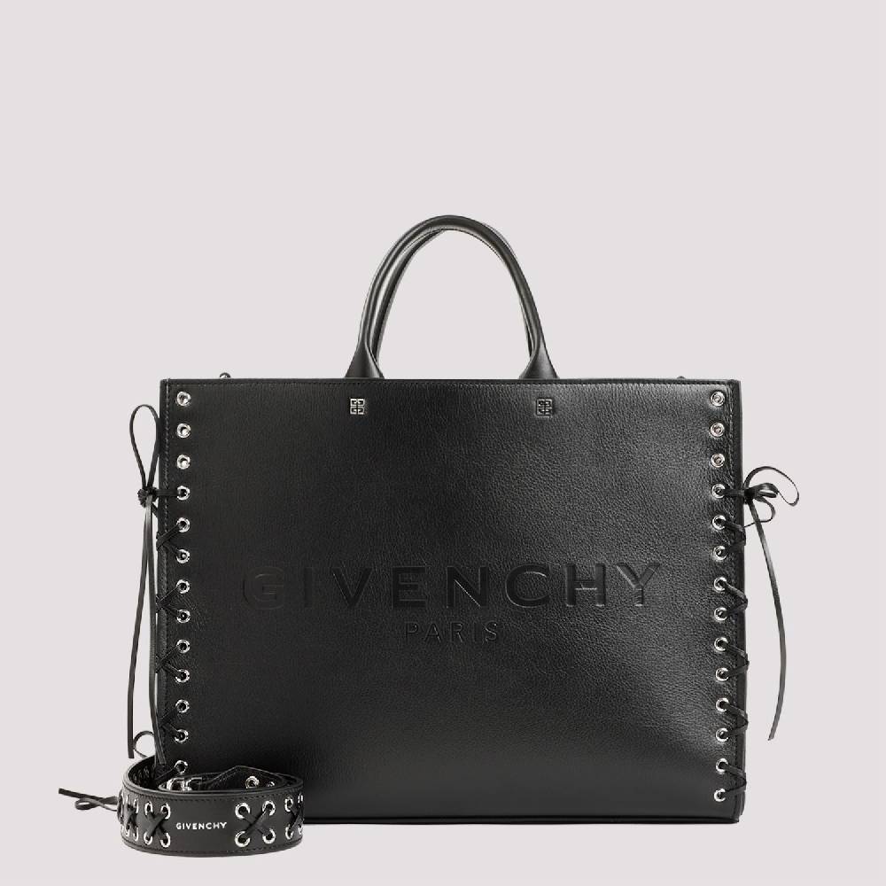 GIVENCHY  Givenchy Borsa Tote Nera in Pelle Media - Cerniera e Occhielli Hotsell