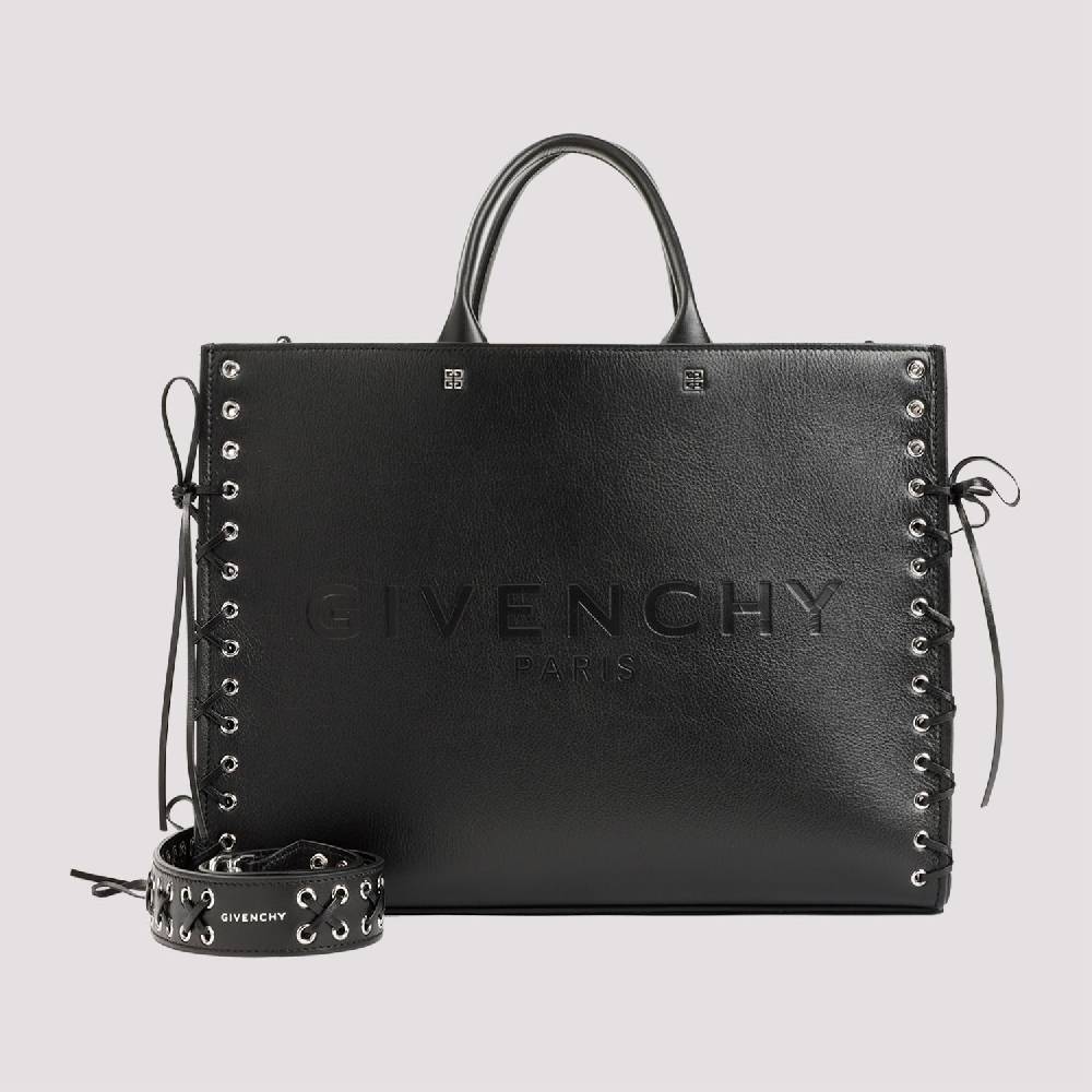 GIVENCHY  Givenchy Borsa Tote Nera in Pelle Media - Cerniera e Occhielli Hotsell