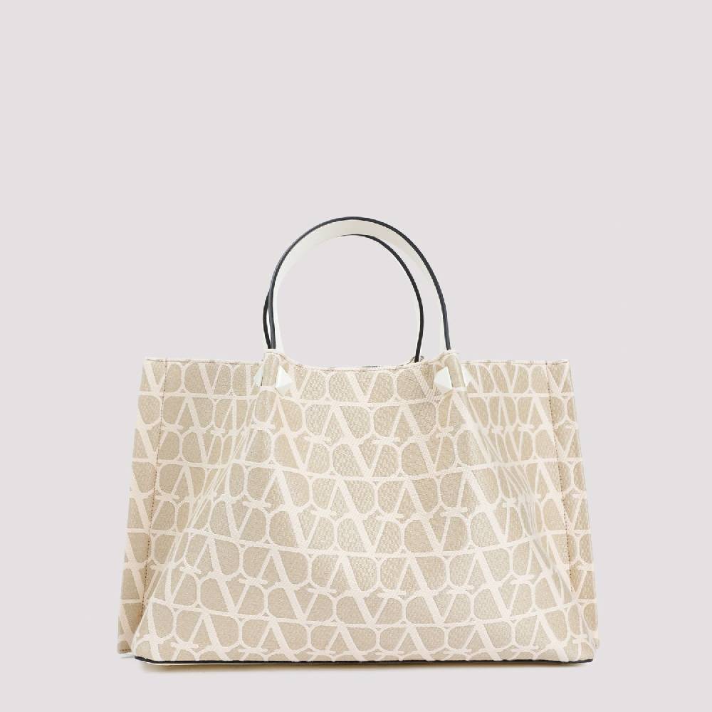 VALENTINO GARAVANI  Tote Medium VLogo Firma Valentino Garavani Color Nudo Saldi Di Fabbrica