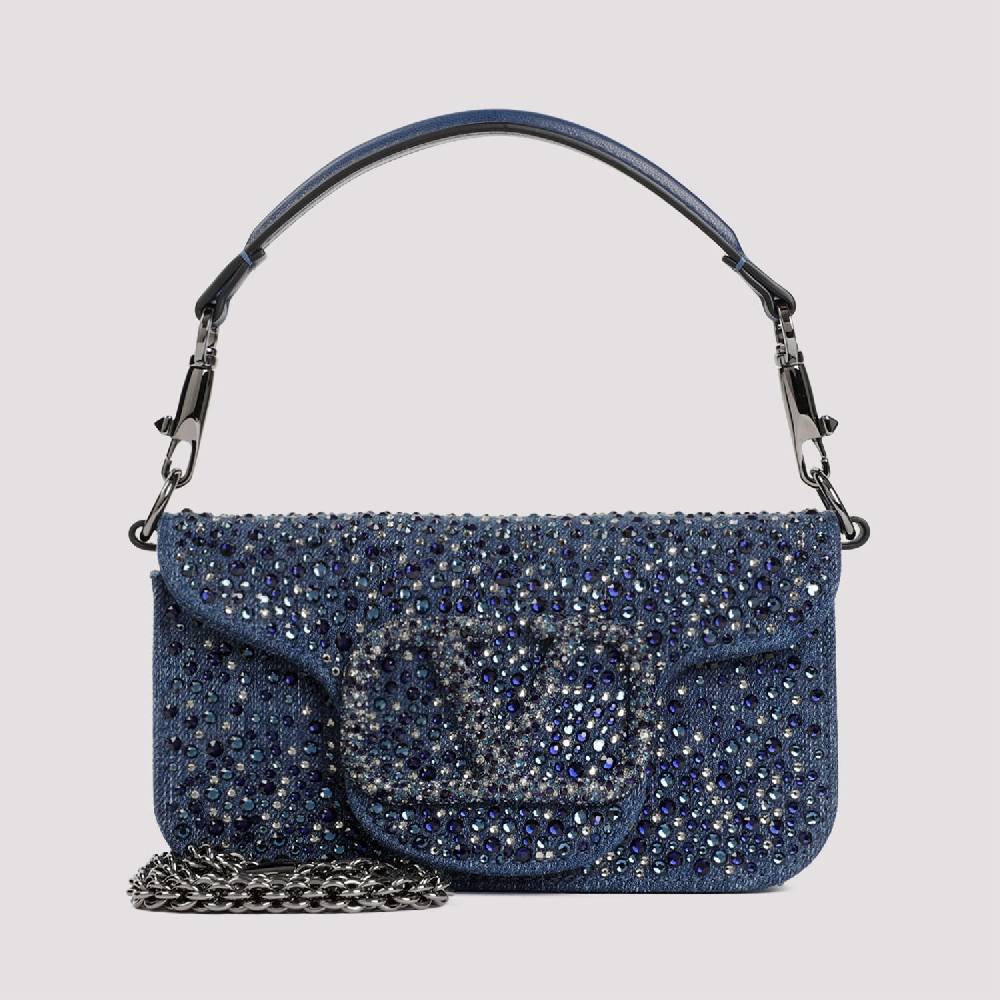 VALENTINO GARAVANI  Borsa a Spalla Piccola Blu con Strass di Valentino Garavani I Più Venduti