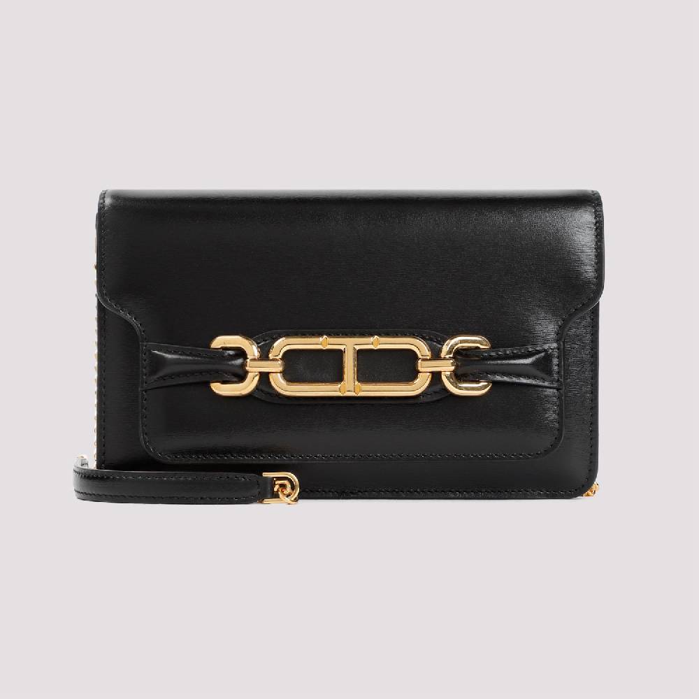 TOM FORD  Borsa a Mano Tom Ford Whitney in Pelle di Vitello Nera 2025