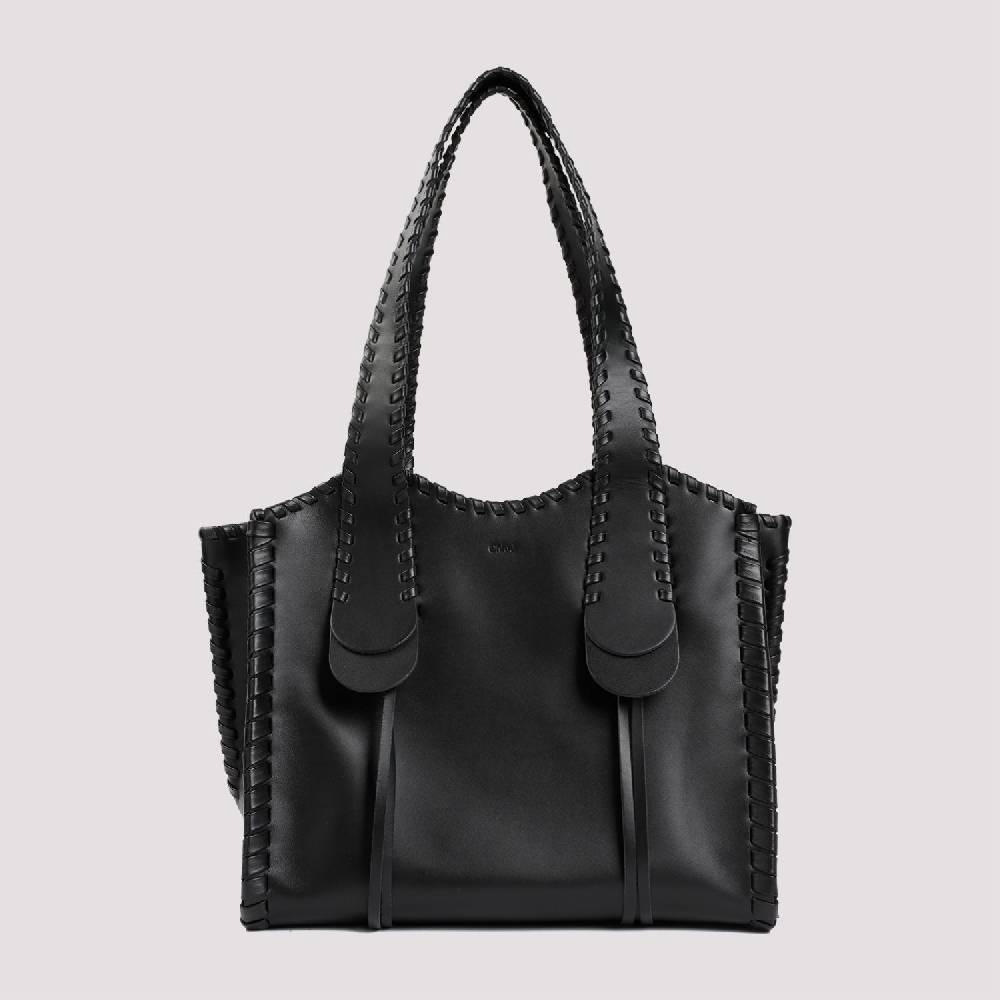 CHLOÉ  Borsa a Spalla Chloé Pelle di Vitello Nera 35x28x19cm Nuovo