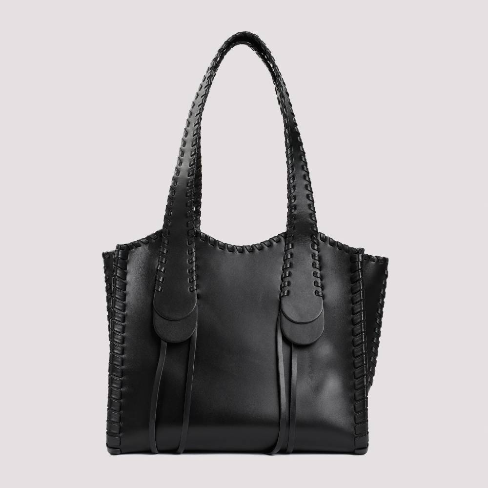 CHLOÉ  Borsa a Spalla Chloé Pelle di Vitello Nera 35x28x19cm Nuovo