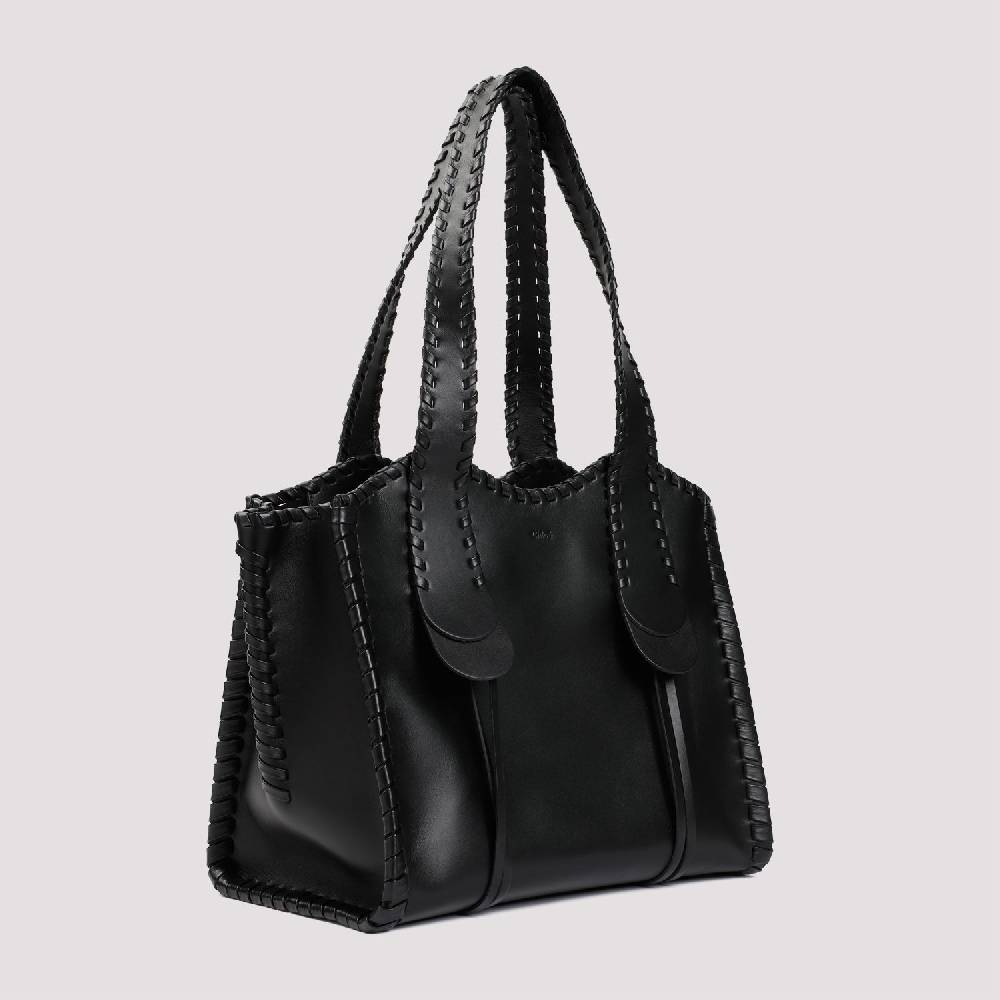 CHLOÉ  Borsa a Spalla Chloé Pelle di Vitello Nera 35x28x19cm Nuovo