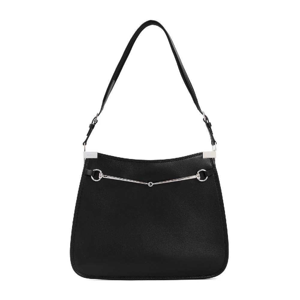 GUCCI  Borsa GUCCI in Pelle Nappa Nera con Accessori Argentati