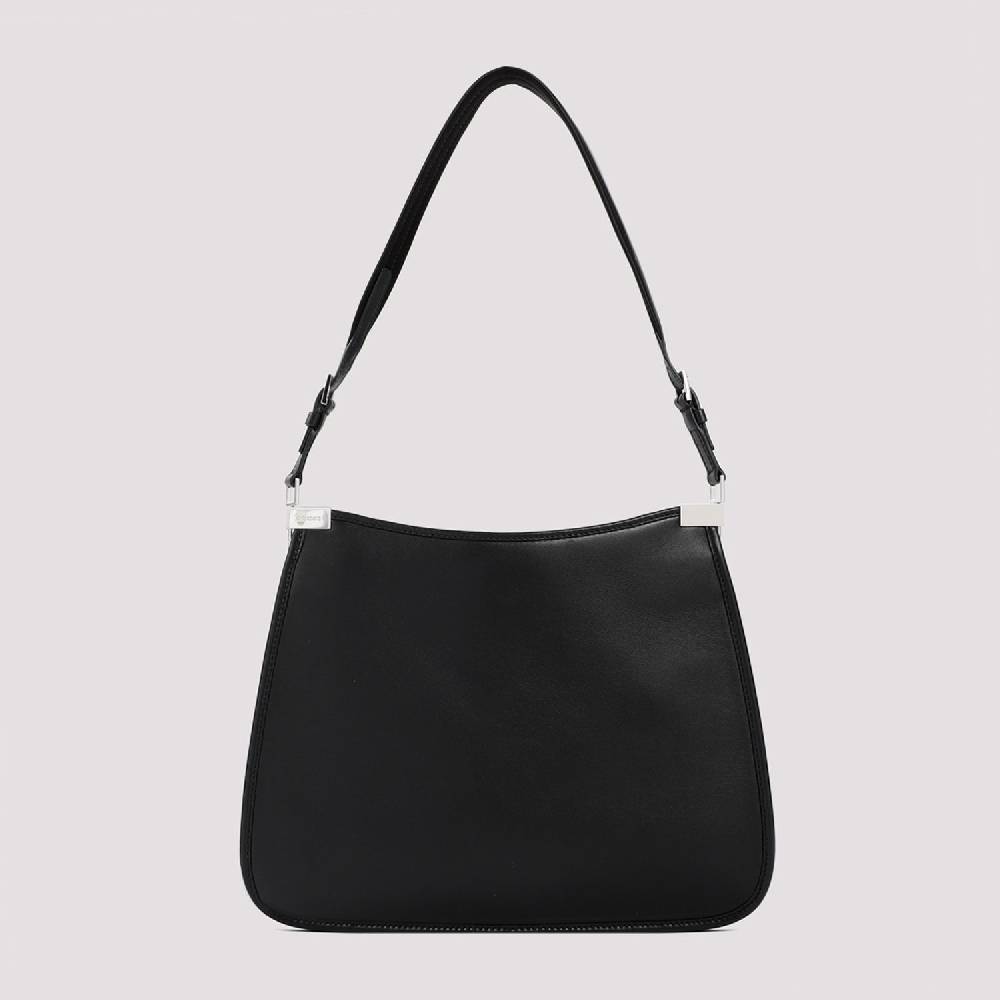 GUCCI  Borsa GUCCI in Pelle Nappa Nera con Accessori Argentati Vendita