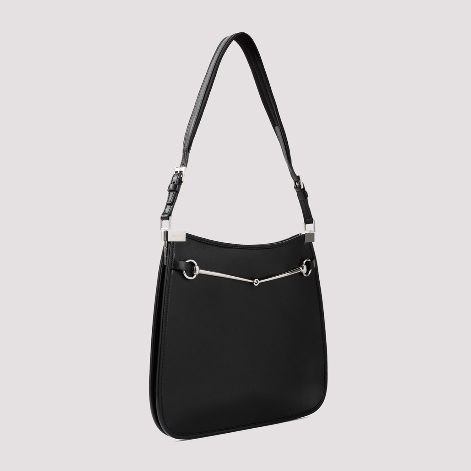 GUCCI  Borsa GUCCI in Pelle Nappa Nera con Accessori Argentati Vendita