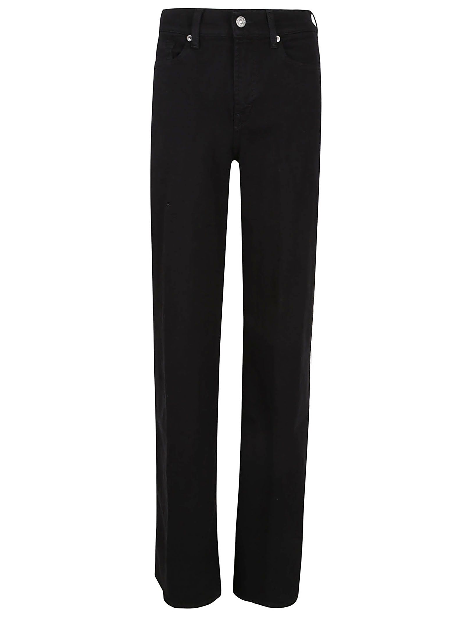 7 FOR ALL MANKIND  Jeans Neri Svasati a Vita Alta - Misto Cotone 7 For All Mankind