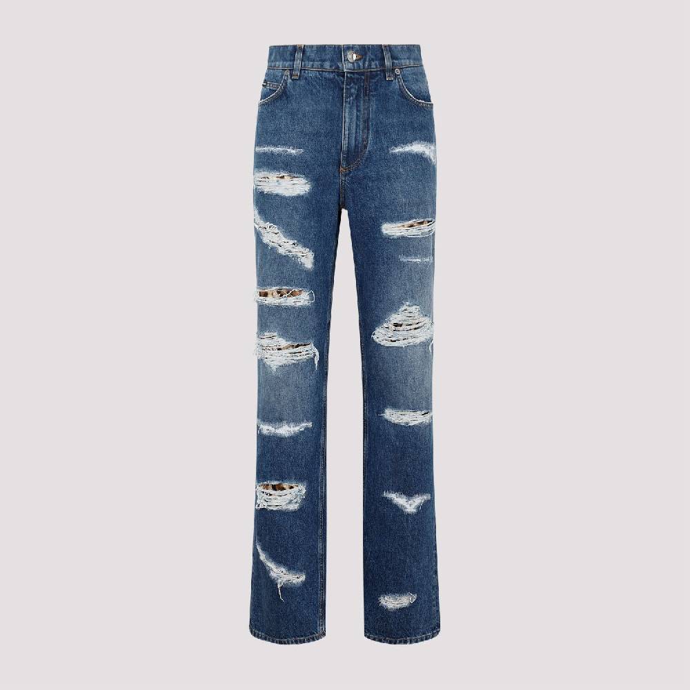 DOLCE & GABBANA  Jeans Distressed Cotone Blu Dolce & Gabbana Offerta