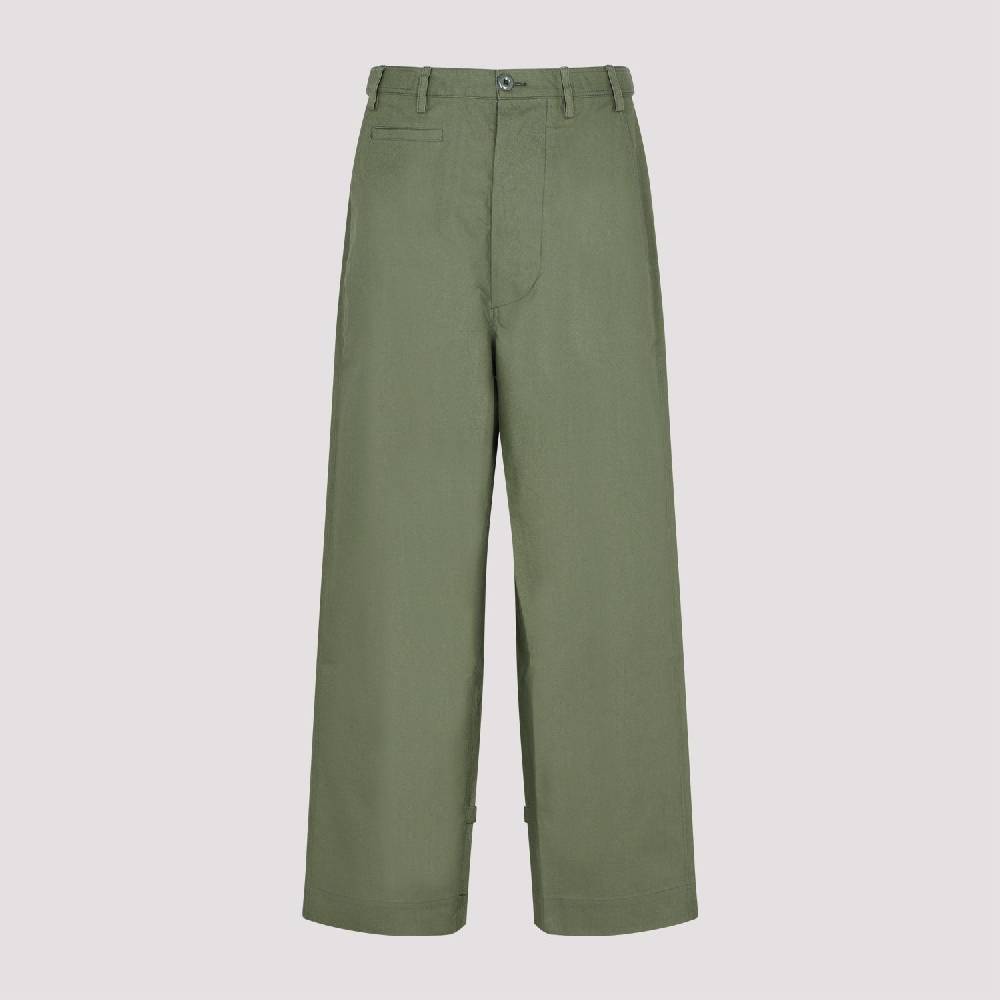 KENZO  Pantaloni Oversize in Cotone Kaki Scuro da Uomo KENZO Economico