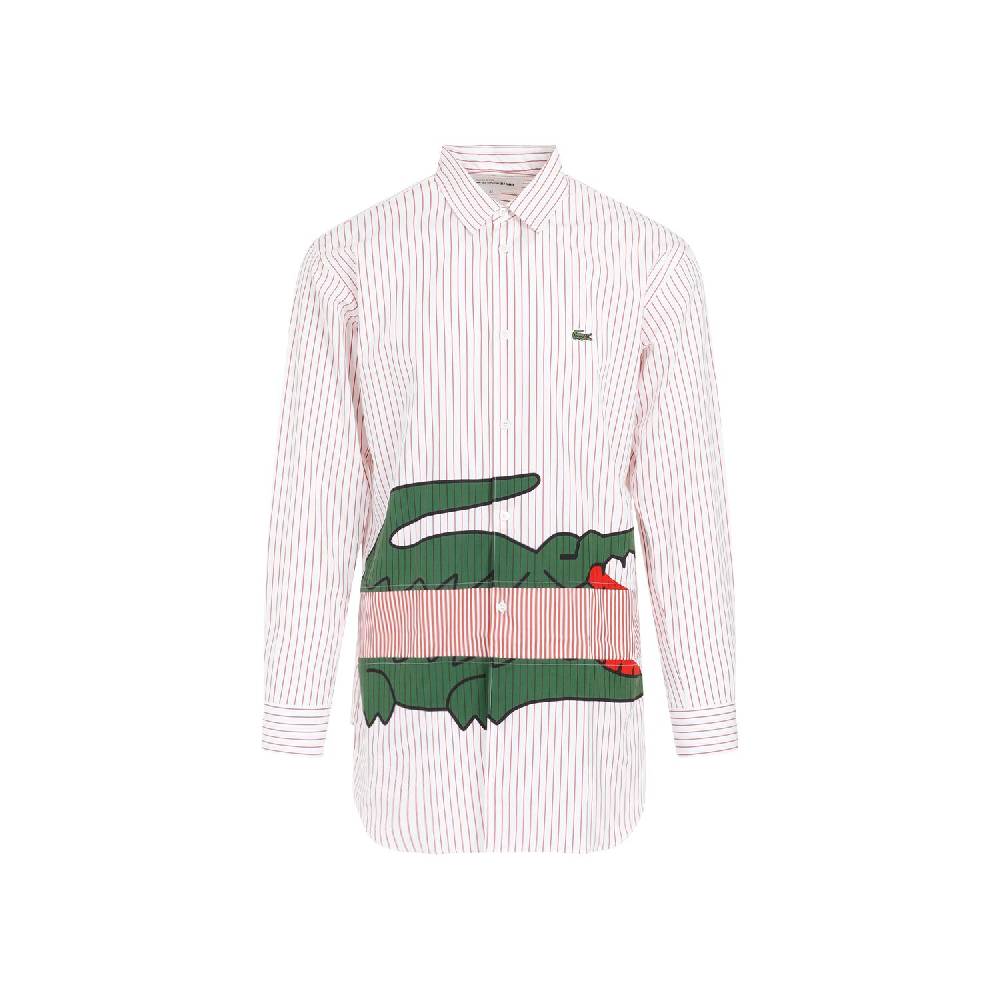 COMME DES GARÇONS SHIRT  Camicia a Righe Rosse Comme Des Garçons in Cotone - Uomo