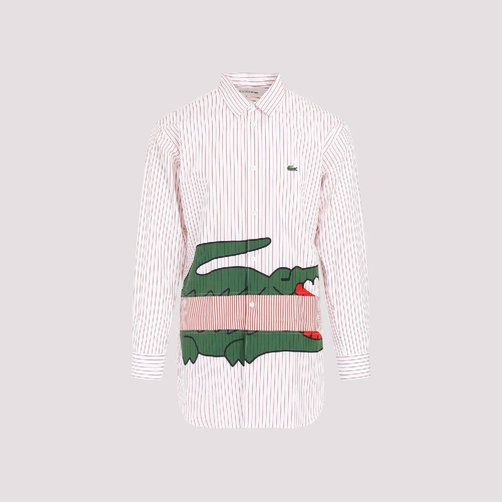 COMME DES GARÇONS SHIRT  Camicia a Righe Rosse Comme Des Garçons in Cotone - Uomo Outlet
