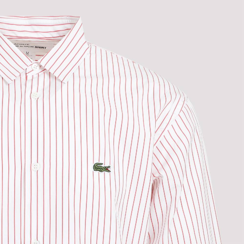 COMME DES GARÇONS SHIRT  Camicia a Righe Rosse Comme Des Garçons in Cotone - Uomo Outlet