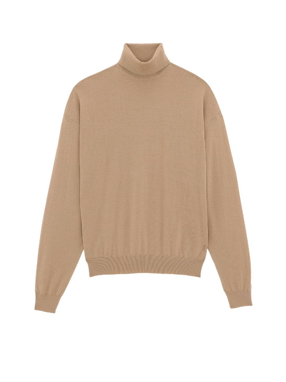 SAINT LAURENT  Maglione Dolcevita Beige Saint Laurent - Lana 100% Eco-Sostenibile