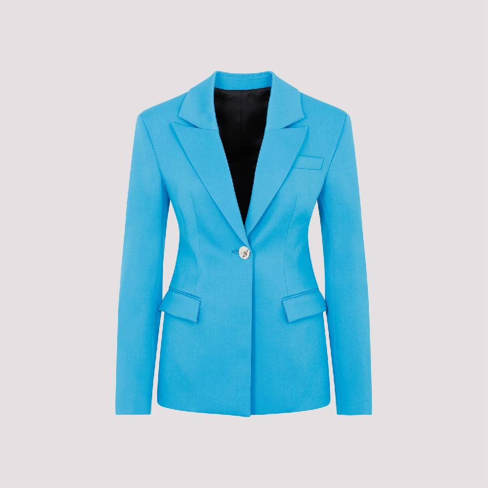 ATTICO  Blazer Blu Capri in Misto Lana da Donna Attico Pezzi Unici