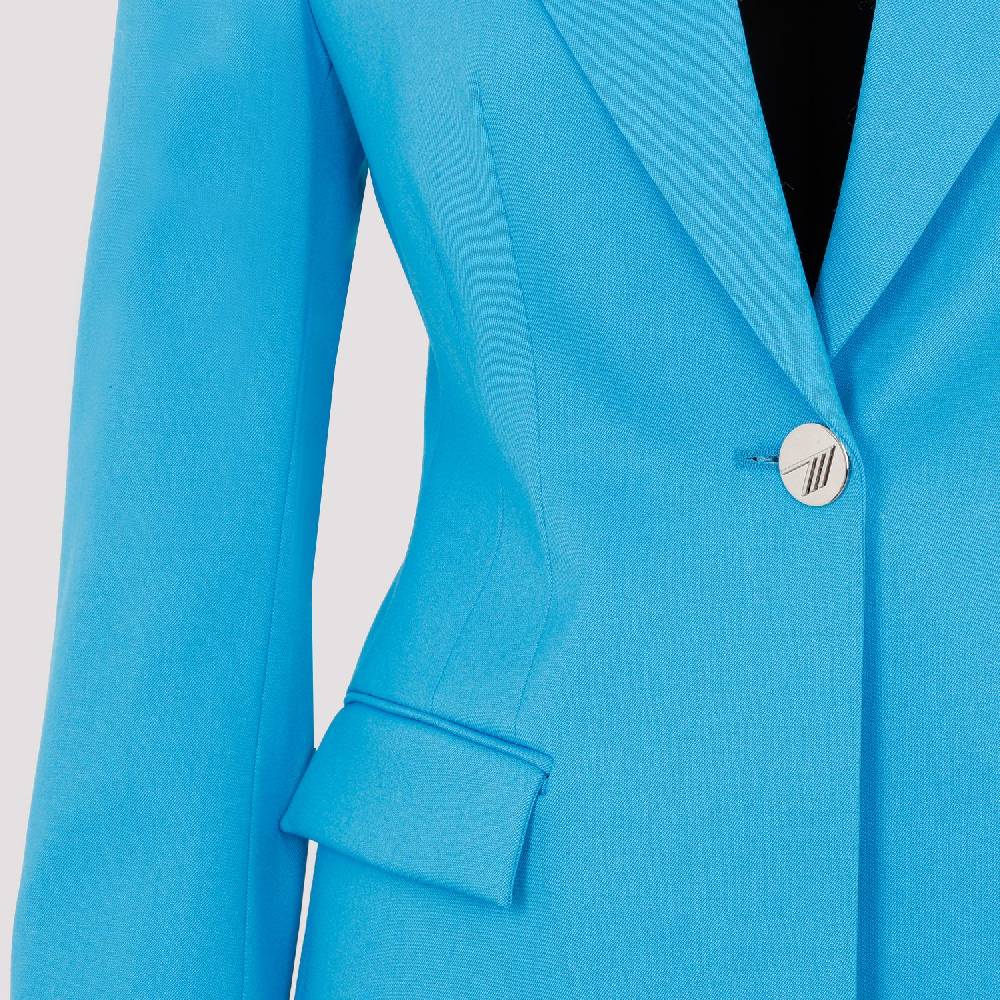 ATTICO  Blazer Blu Capri in Misto Lana da Donna Attico Pezzi Unici