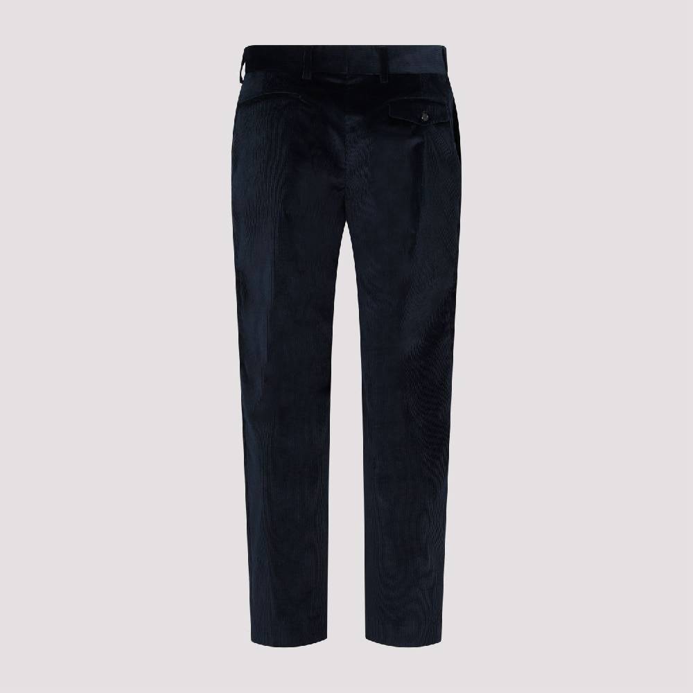 PAUL SMITH  Pantaloni in Velluto Cotone e Lana Blu Navy Paul Smith Shopping Online
