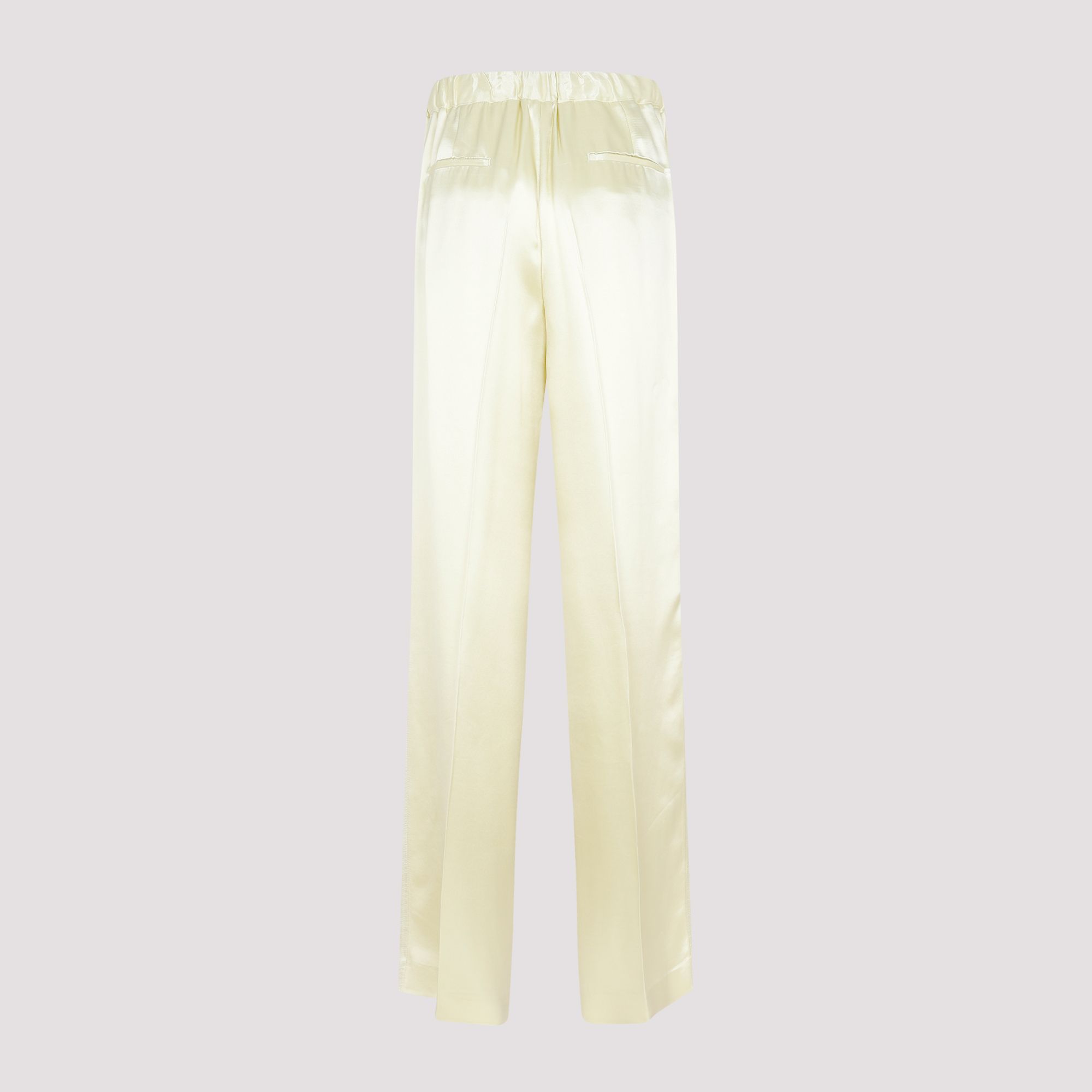JIL SANDER  Pantaloni Verdi in Misto Viscosa JIL SANDER - Vita Elastica e Taglio Dritto Donna Offerta