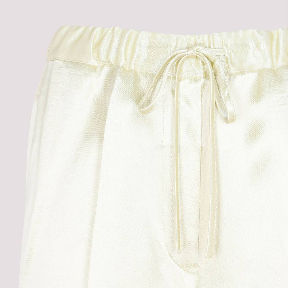 JIL SANDER  Pantaloni Verdi in Misto Viscosa JIL SANDER - Vita Elastica e Taglio Dritto Donna Offerta