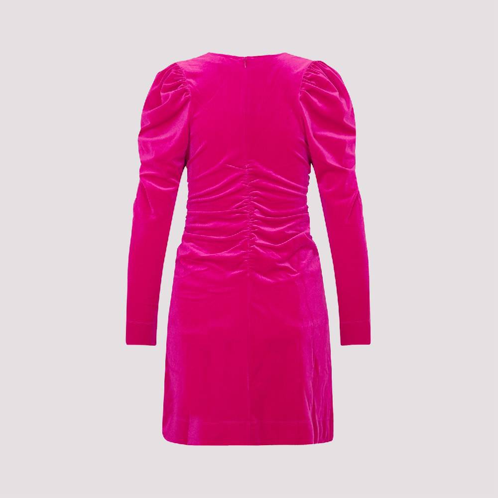 GANNI  Abito Mini in Velluto GANNI Love Potion - Rosa & Viola Economico
