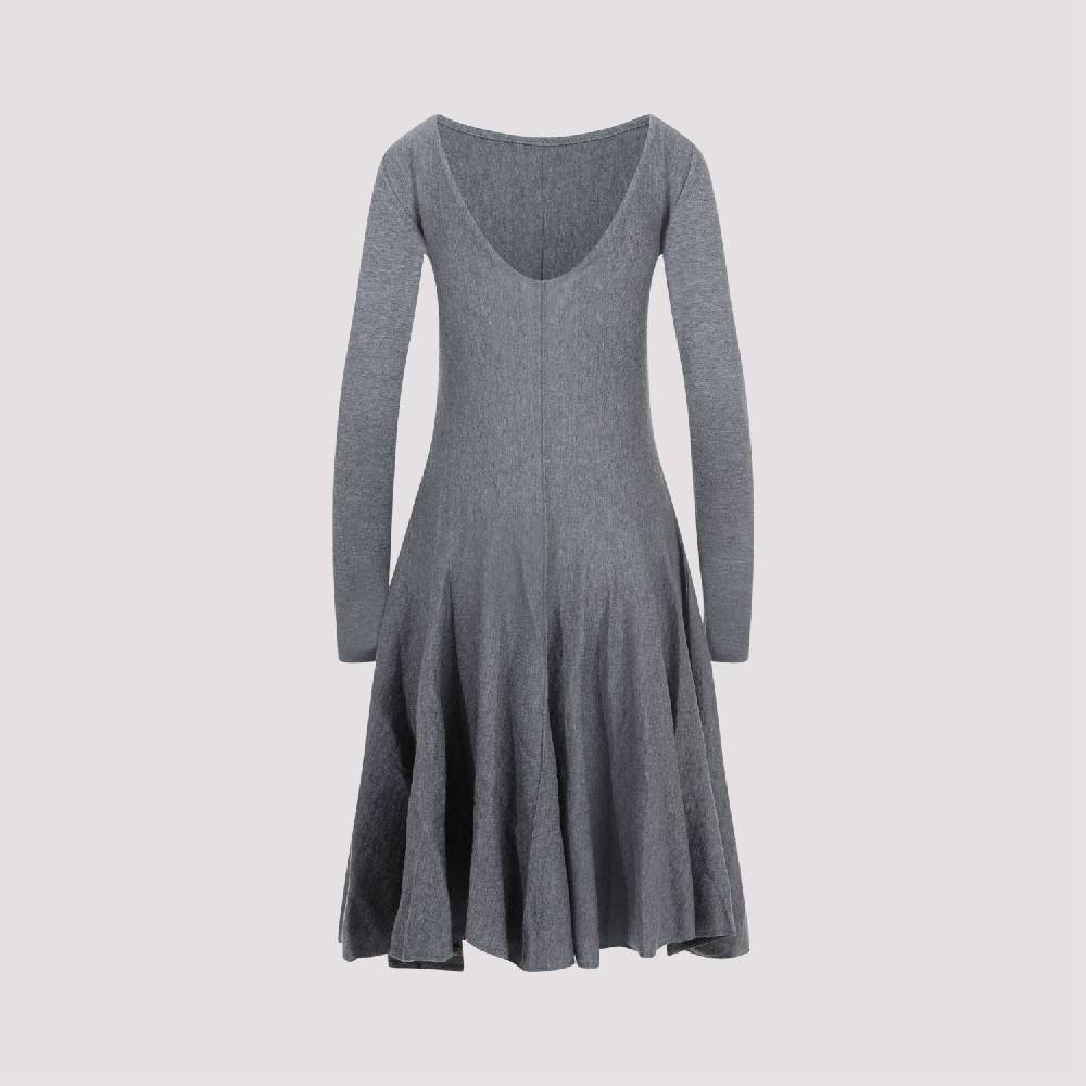 KHAITE  Abito Svasato in Lana Vergine Grigio KHAITE da Donna Outlet