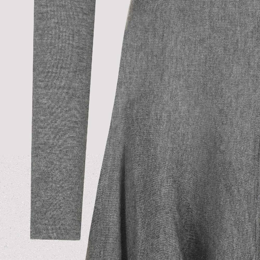 KHAITE  Abito Svasato in Lana Vergine Grigio KHAITE da Donna Outlet