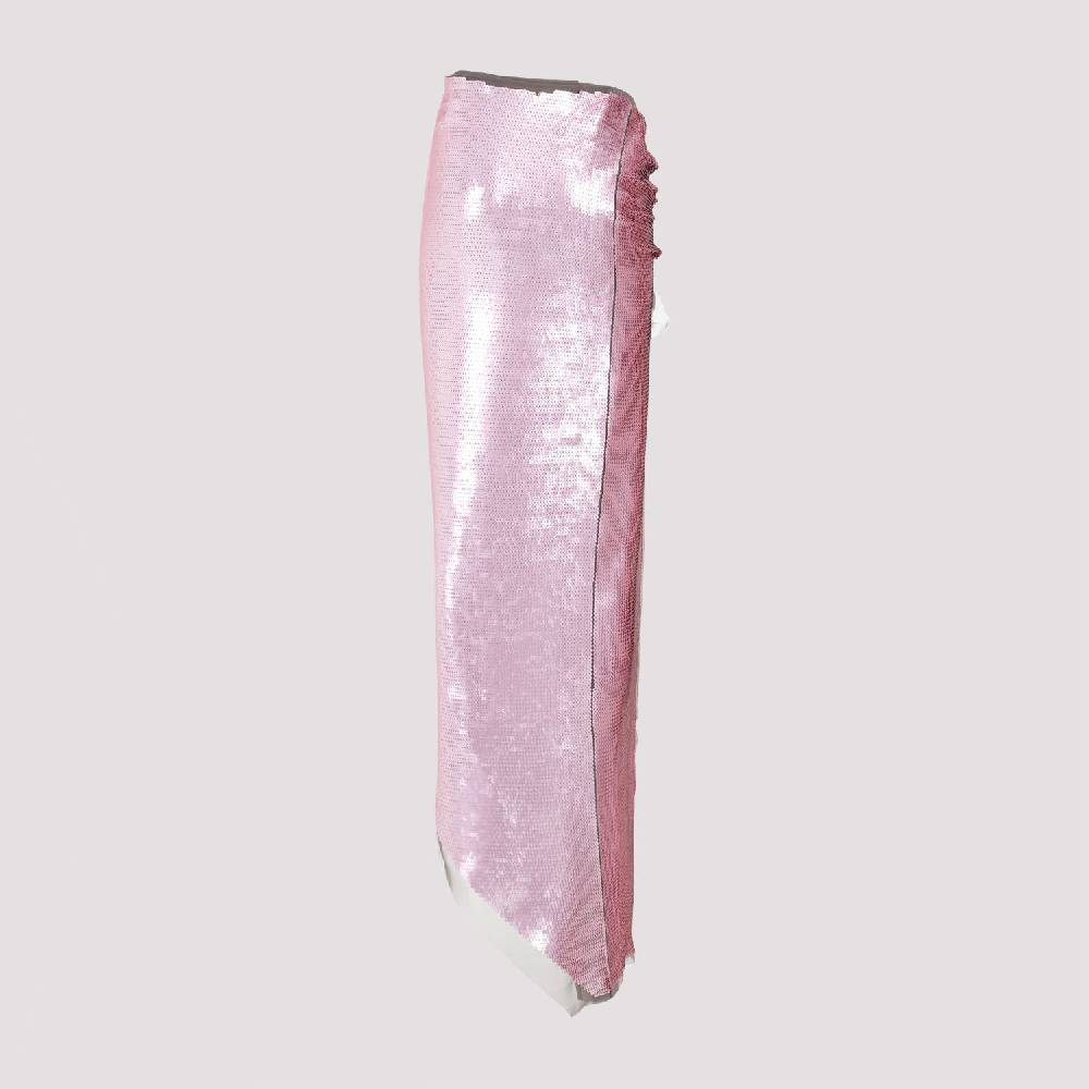 RICK OWENS  Gonna Midi in Paillettes Rosa Polvere di Rick Owens Vendita Economica