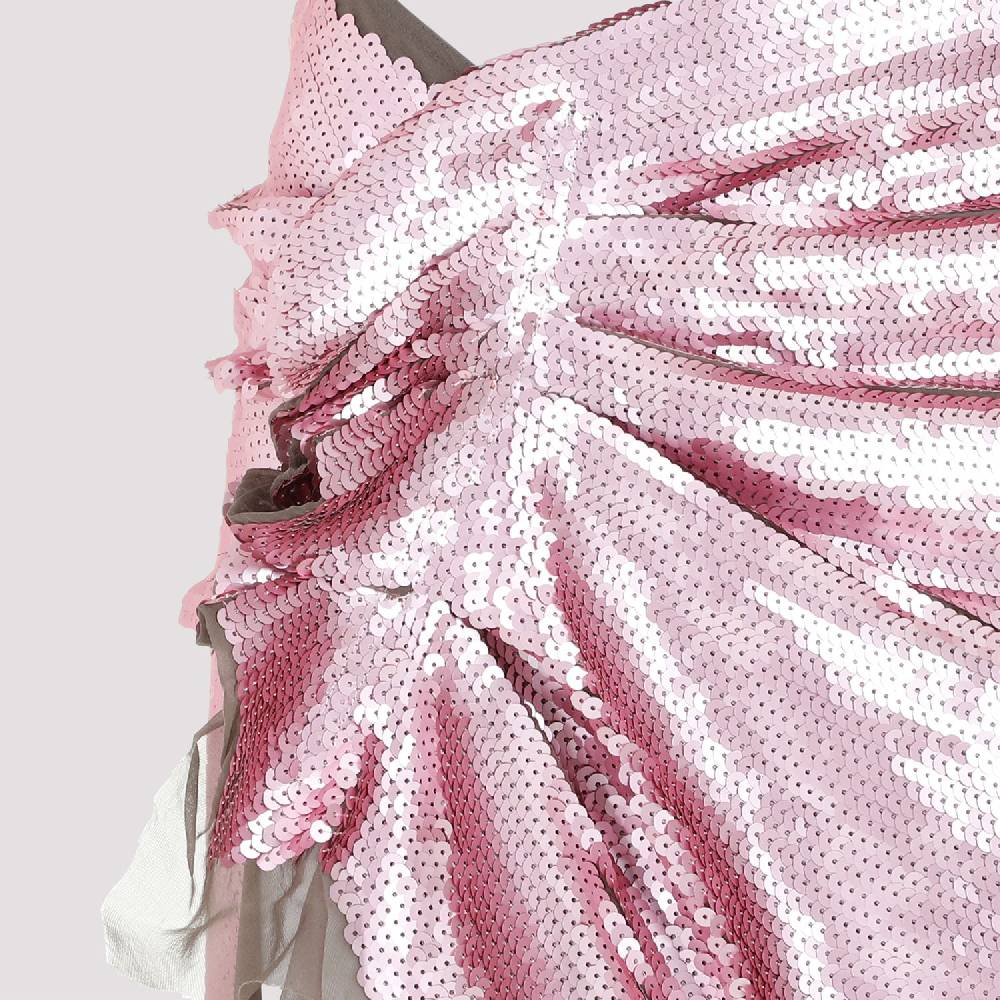 RICK OWENS  Gonna Midi in Paillettes Rosa Polvere di Rick Owens Vendita Economica