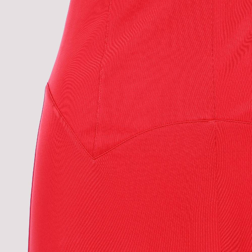 LANVIN  Abito Midi Rosso A-Line Senza Maniche Lanvin Saldi Di Fabbrica