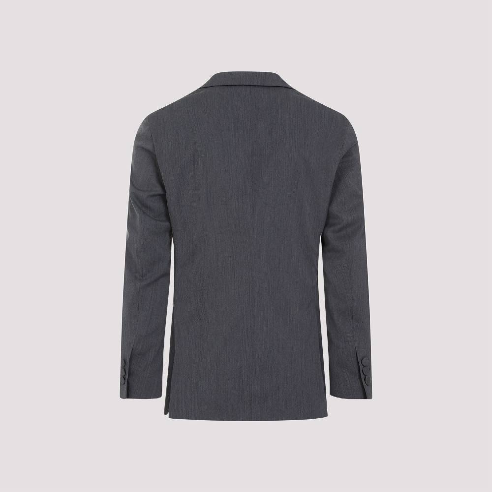 PALM ANGELS  Blazer Monogramma Grigio Chiaro Palm Angels - Uomo Poliestere e Lana In Saldo