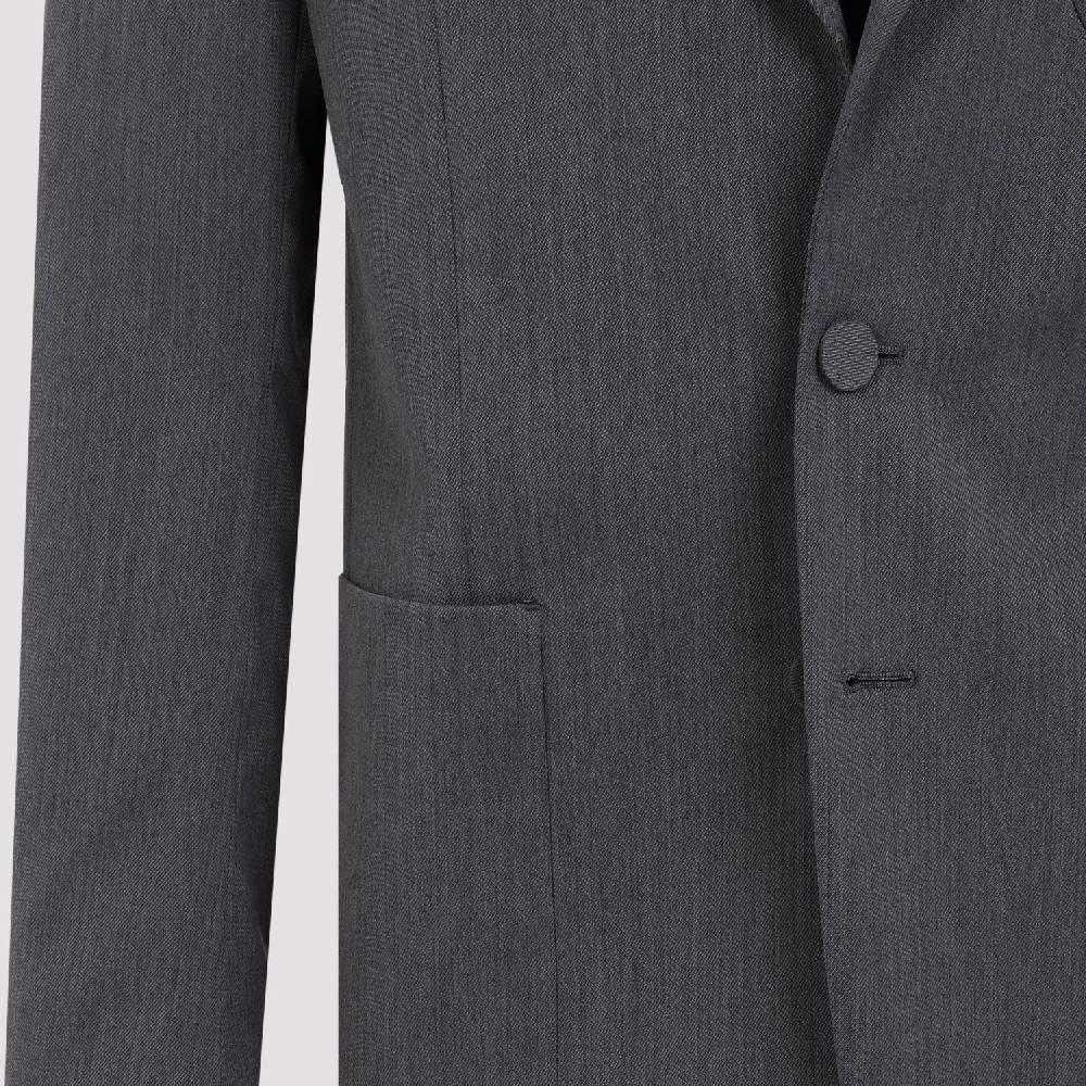 PALM ANGELS  Blazer Monogramma Grigio Chiaro Palm Angels - Uomo Poliestere e Lana In Saldo