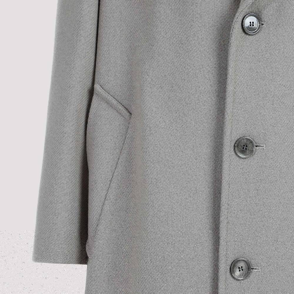 AMI  Cappotto Uomo AMI Taupe in Misto Lana Oversize Italia