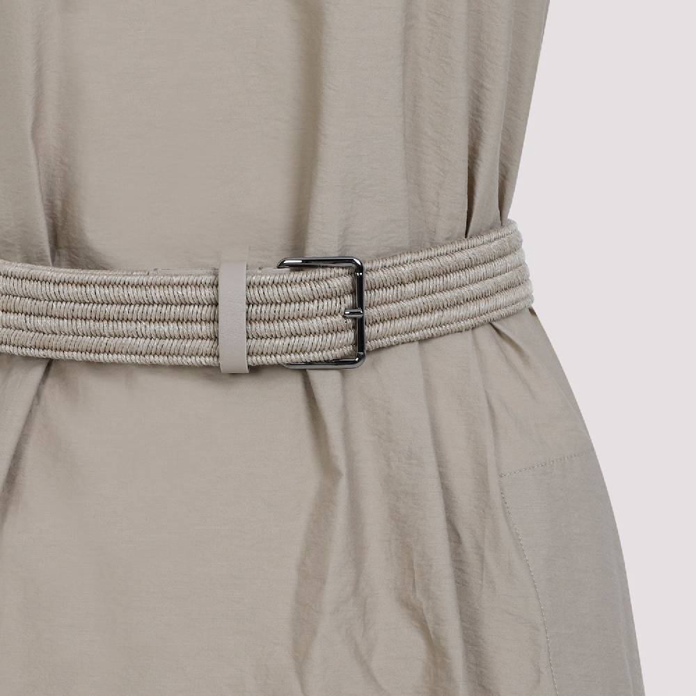 BRUNELLO CUCINELLI  Abito Beige Senza Maniche in Cotone Misto Brunello Cucinelli Promozione