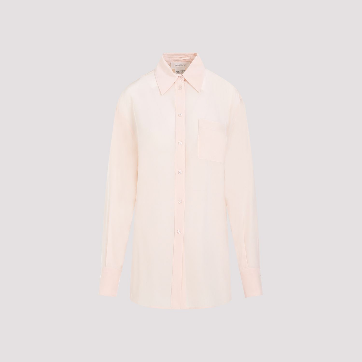 SPORTMAX  Camicia in Crepe di Seta Rosa Sportmax Rovigo per Donna Spedizione Gratuita