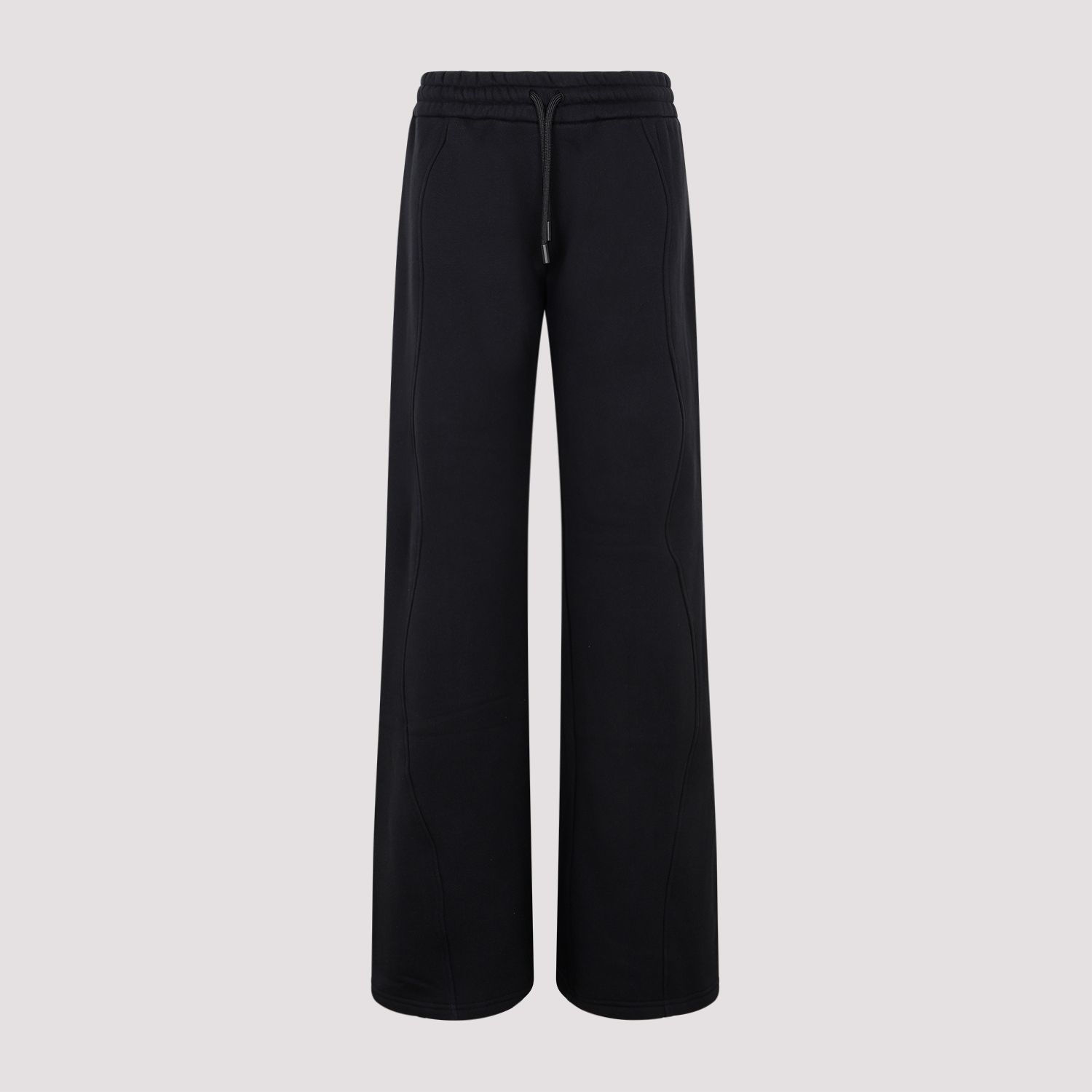 OFF-WHITE  Pantaloni Tuta in Cotone Nero con Coulisse OFF-WHITE Donna Pezzi Unici