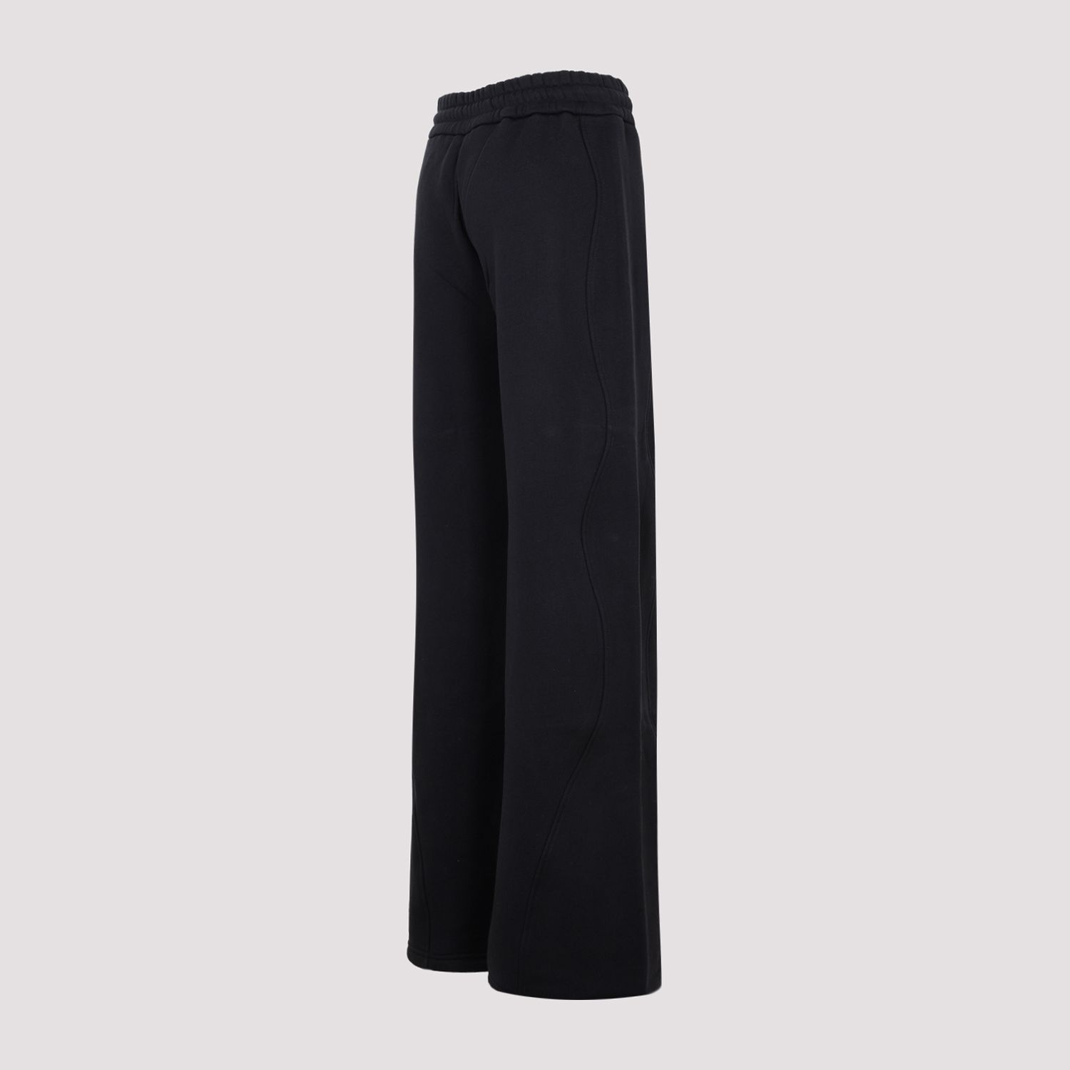 OFF-WHITE  Pantaloni Tuta in Cotone Nero con Coulisse OFF-WHITE Donna Pezzi Unici
