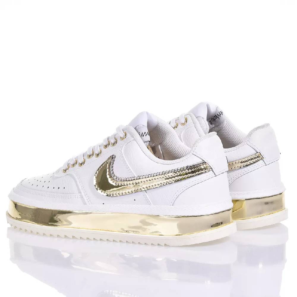 NIKE  Sneakers Nike Court Vision in Bianco Oro - Eco-Pelle Acquista Ora